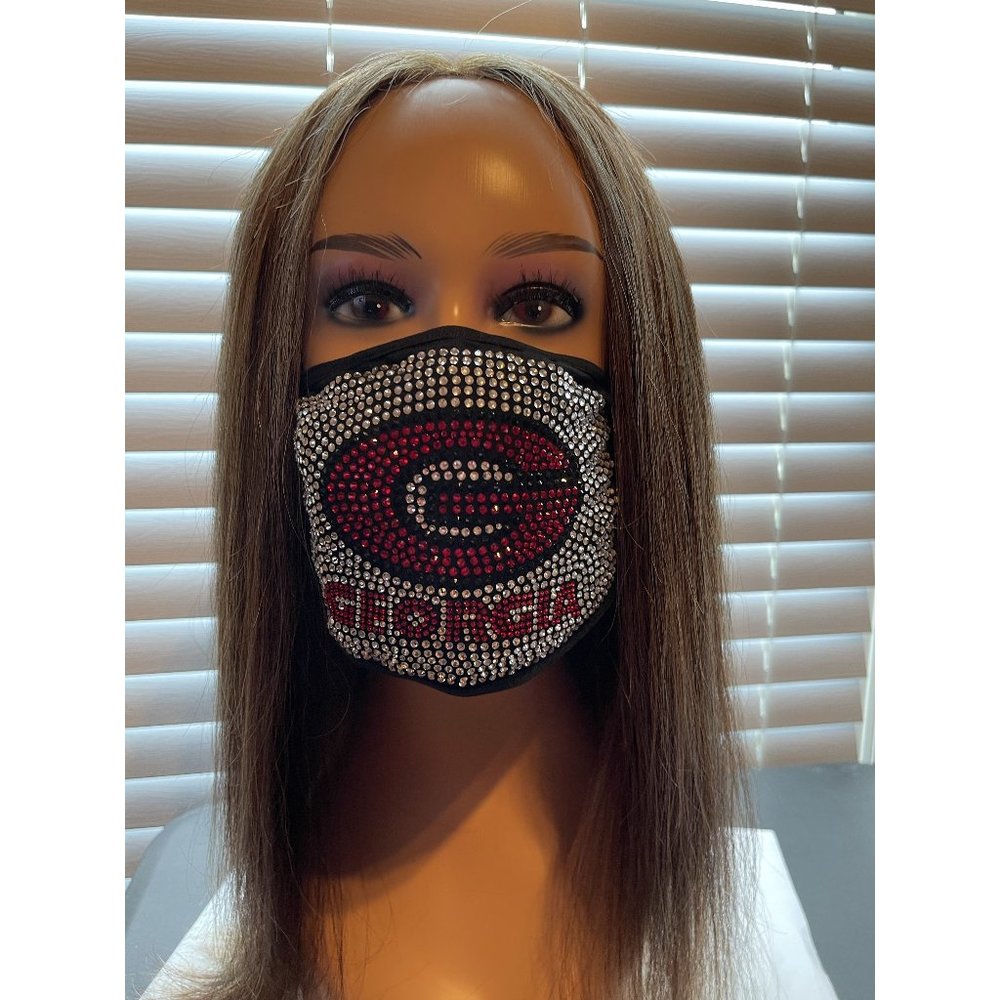 University of Georgia Bulldogs Bling Face Mask